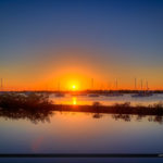 Sunset at Shepard Park along the St Lucie River in Stuart Florida