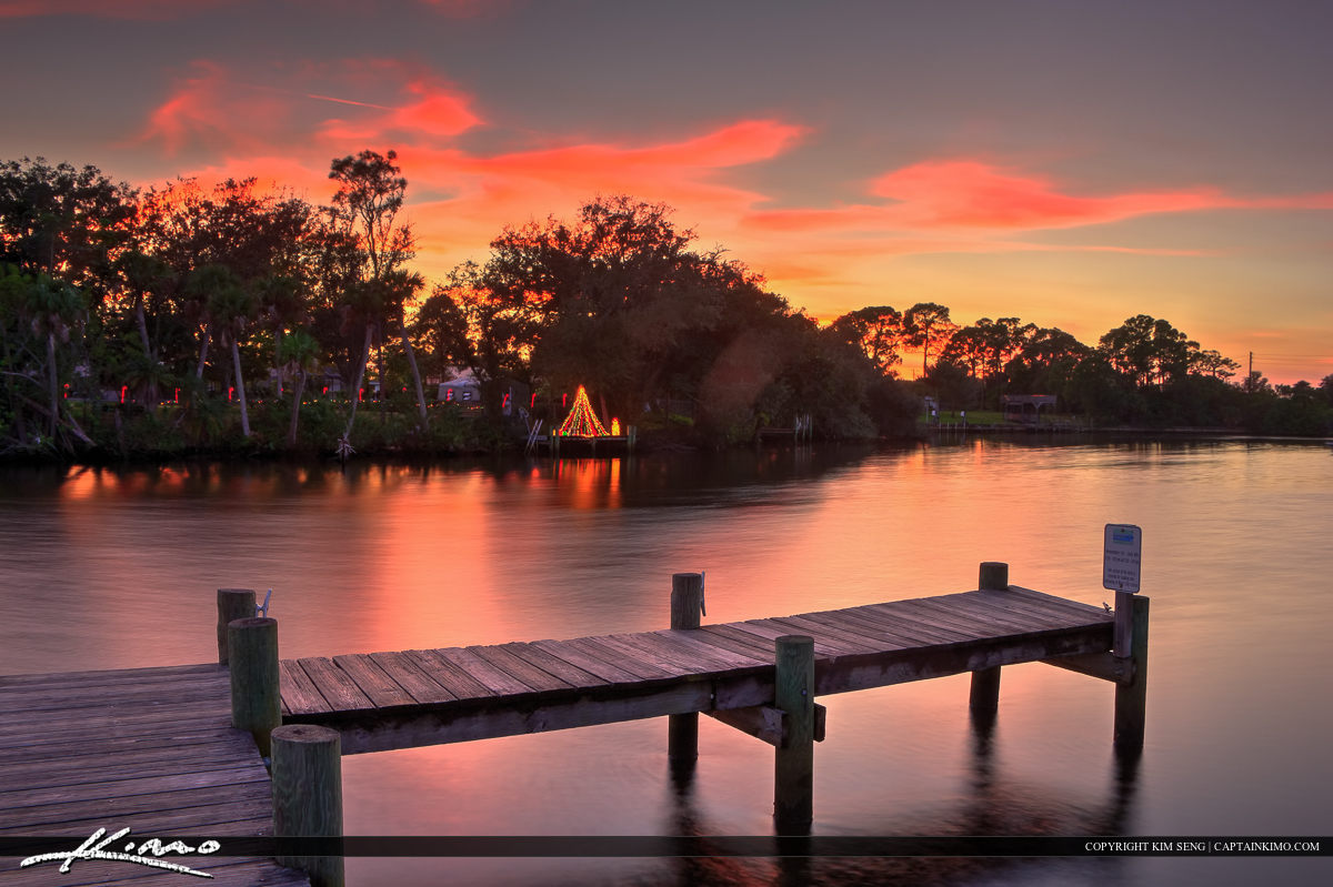 River Park Marina Sunset Prima Vista Blvd Port St Lucie Florida Royal Stock Photo