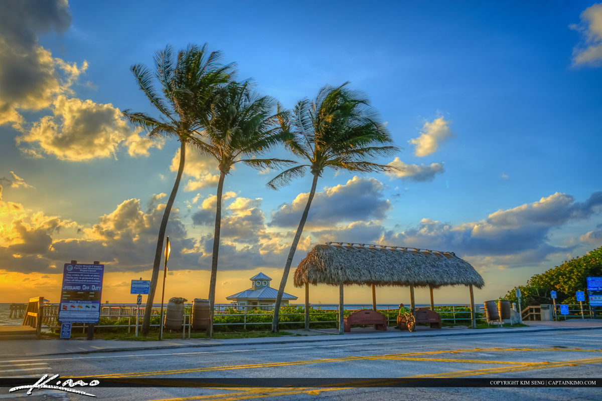 Juno Beach Park Sunrise at Road | Royal Stock Photo