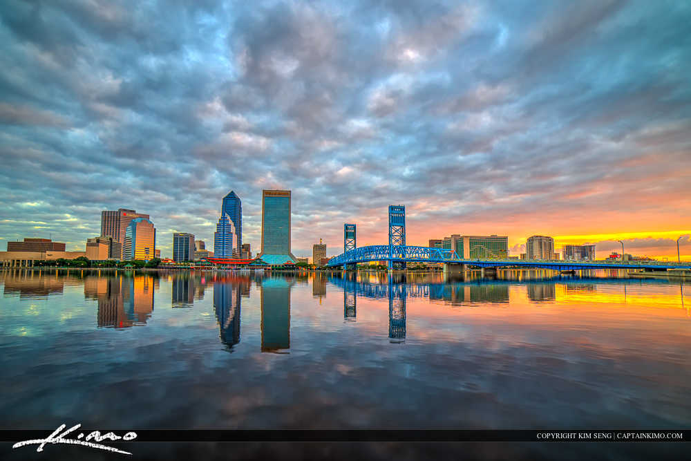 Beautiful Sunrise Jacksonville Florida Royal Stock Photo