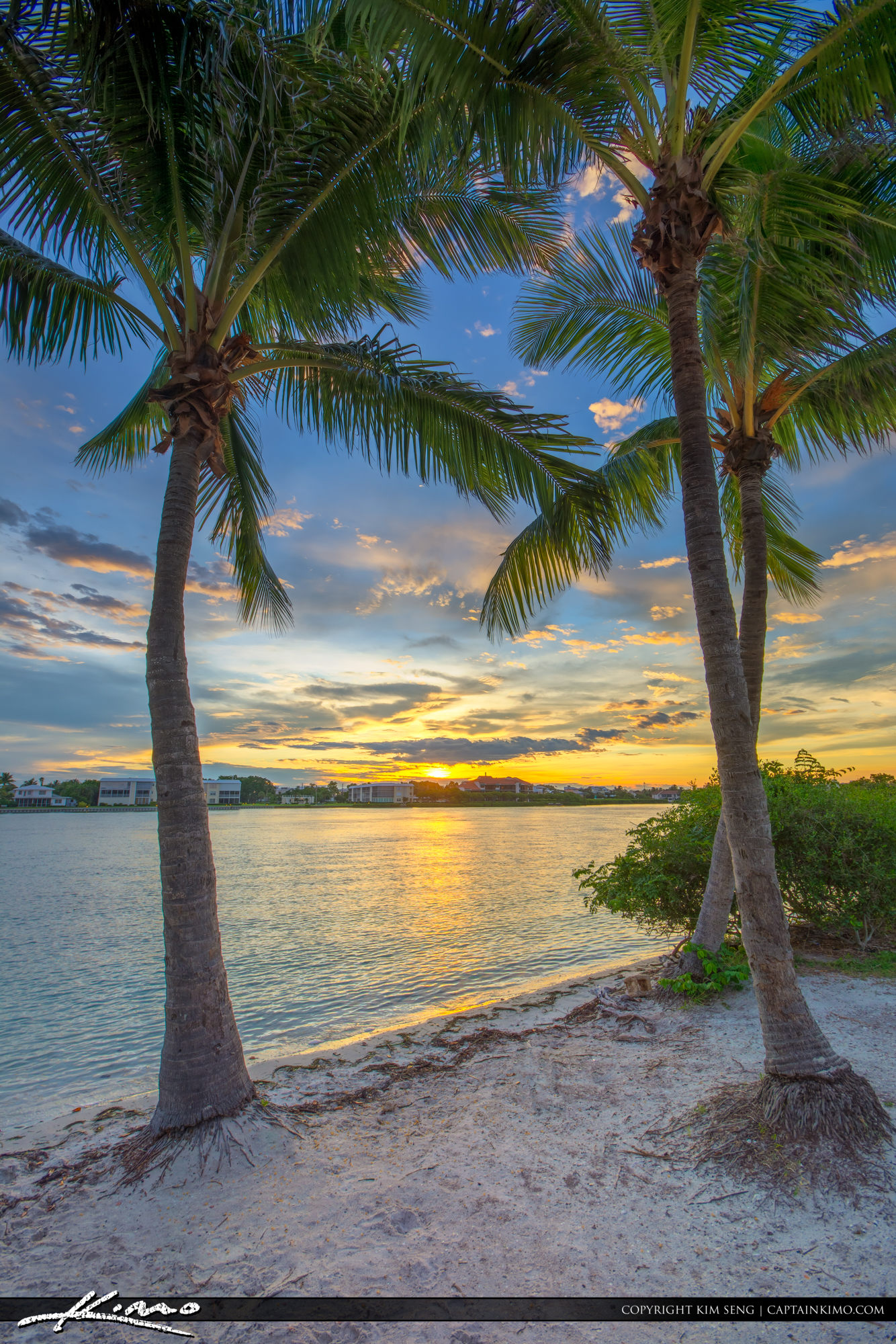 Sunset Over Tequesta Florida along the Waterway Jupiter Island Royal