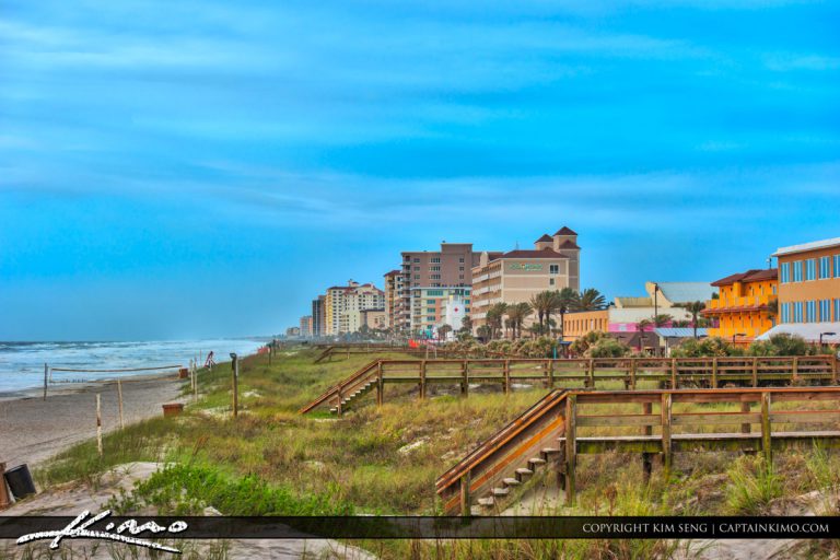 Jacksonville Beach condos along the beach Royal Stock Photo