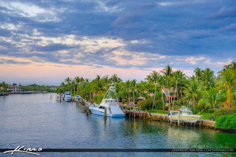 Waterfront Property Boca Raton Florida Royal Stock Photo