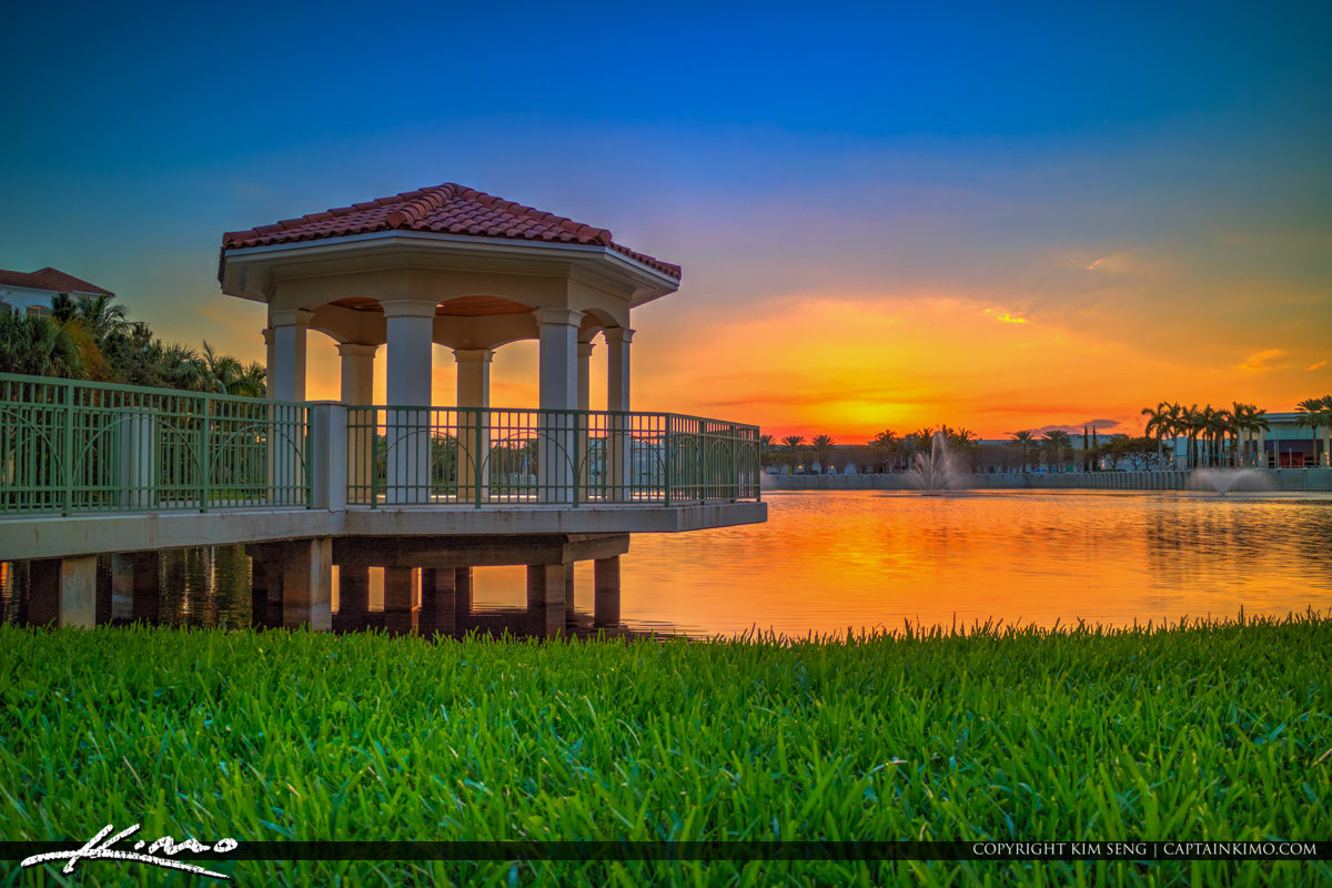 Downtown at the Gardens Gazebo Royal Stock Photo