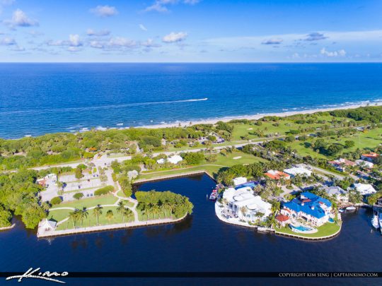 Boca Raton Florida Aerial from Park Lake and Inlet | Royal Stock Photo