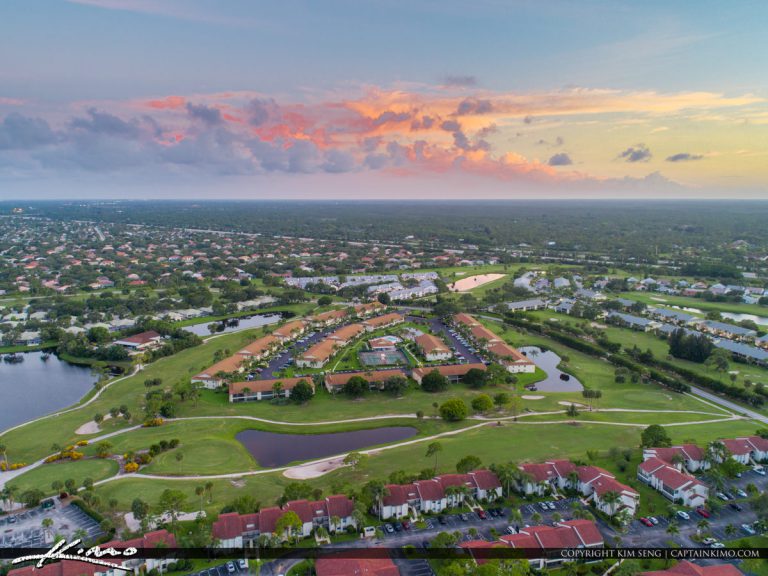 Jupiter Florida Aerial Golf Course in Jupiter Royal Stock Photo