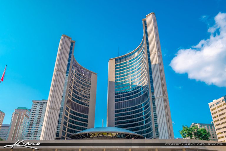 Toronto Canada Ontario Twin Buildings at City Hall - Royal Stock Photo