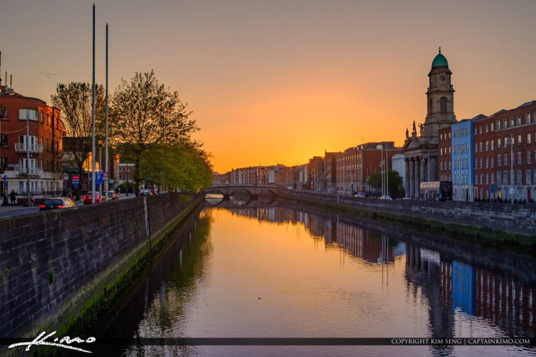 River Liffey Dublin Republic of Ireland Sunset Royal Stock Photo