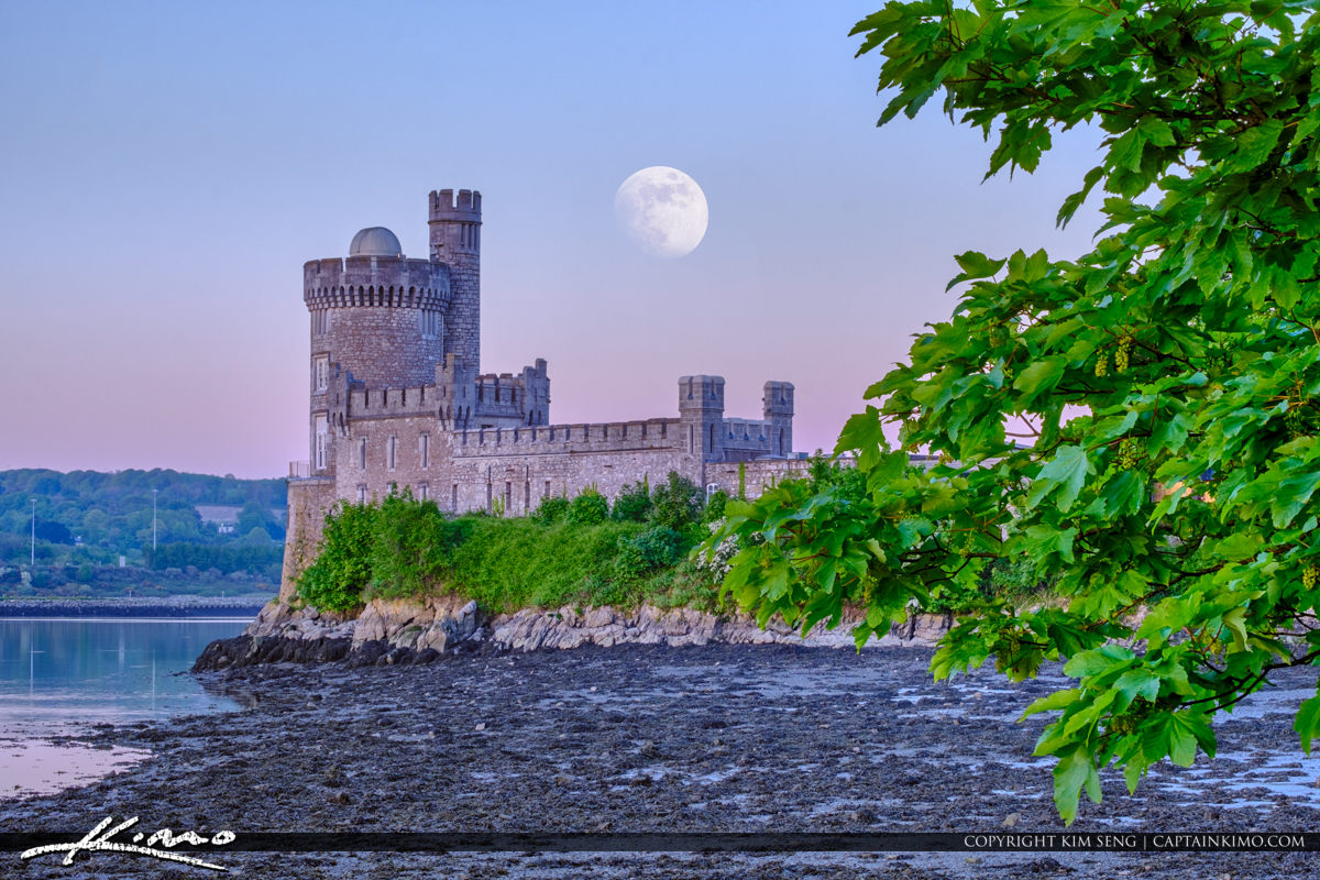 Blackrock Castle Cork Ireland Moonrise Royal Stock Photo
