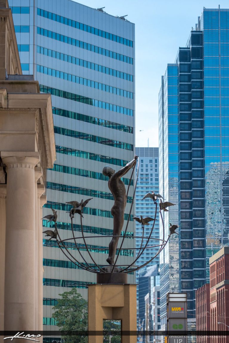 Downtown Toronto Canada Statue Royal Stock Photo