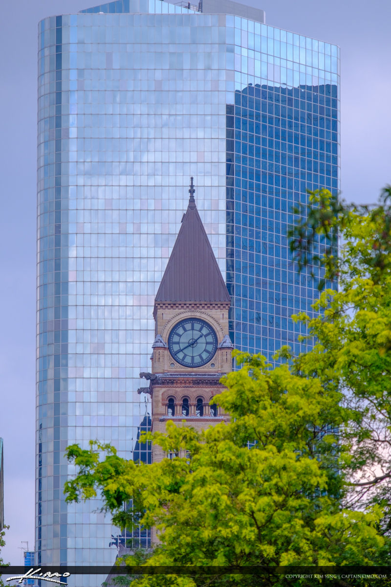 Historic Buidlings Downtown Toronto Canada Clock Tower Modern Royal