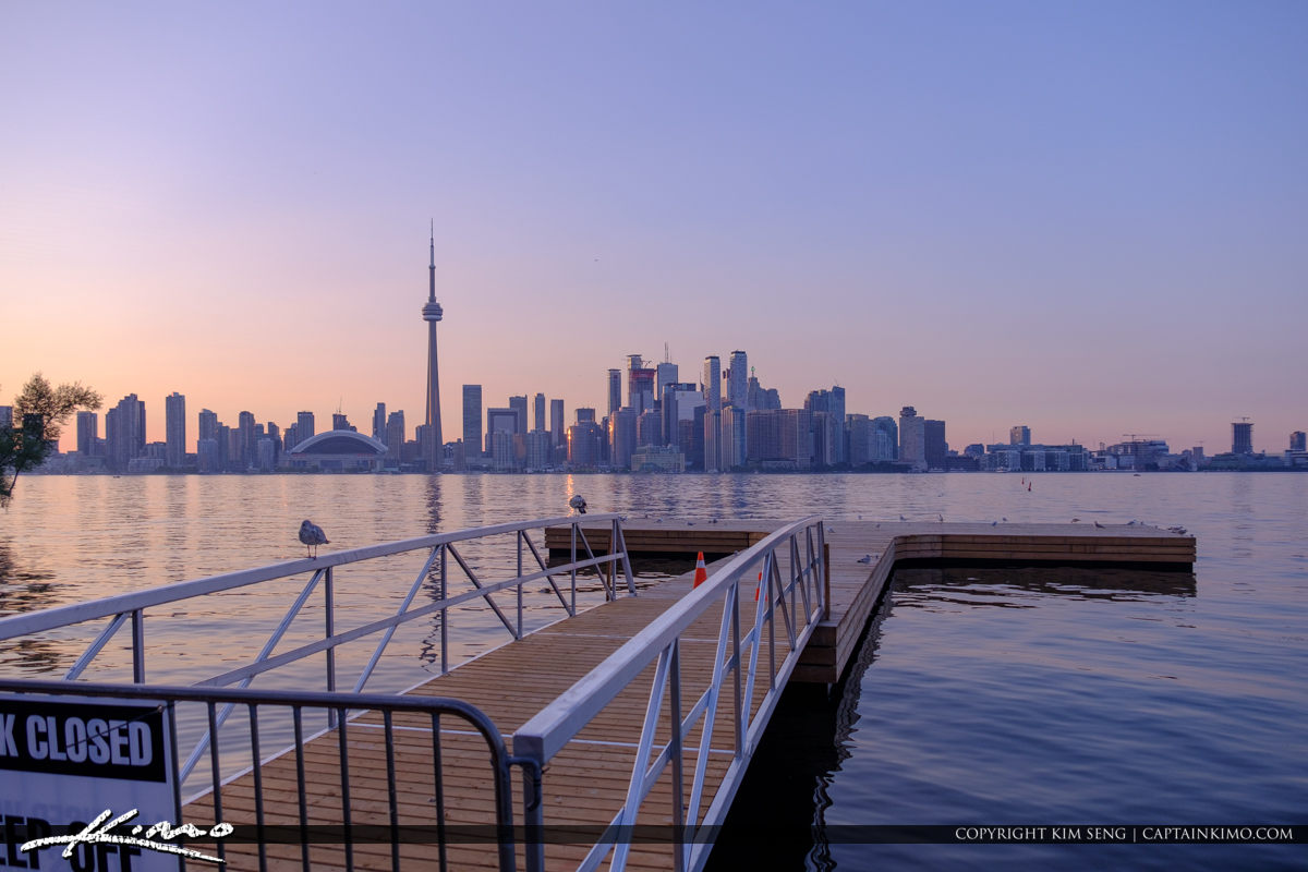 Floating Dock at Centre Island Skyline View Toronto Canada Royal