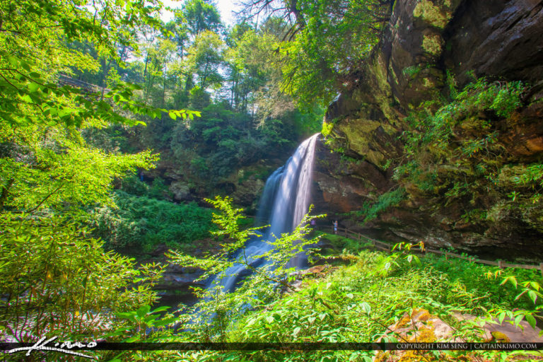 Dry Falls Highlands North Carolina Blue Ridge Parkway Cliff Side