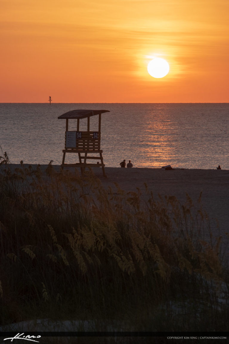 Tybee Beach Pier Sunrise Tybee Island Royal Stock Photo