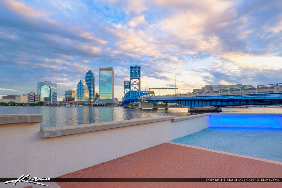 Path Under the Main Street Bridge Riverwalk St Johns River Jacksonville