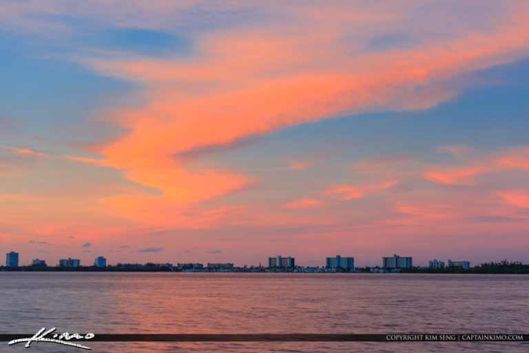 Jensen Beach Causeway Park and Bridge Fishing Pier Royal Stock Photo