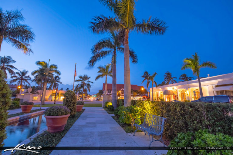 Palm Beach Historic Water Fountain Royal Stock Photo