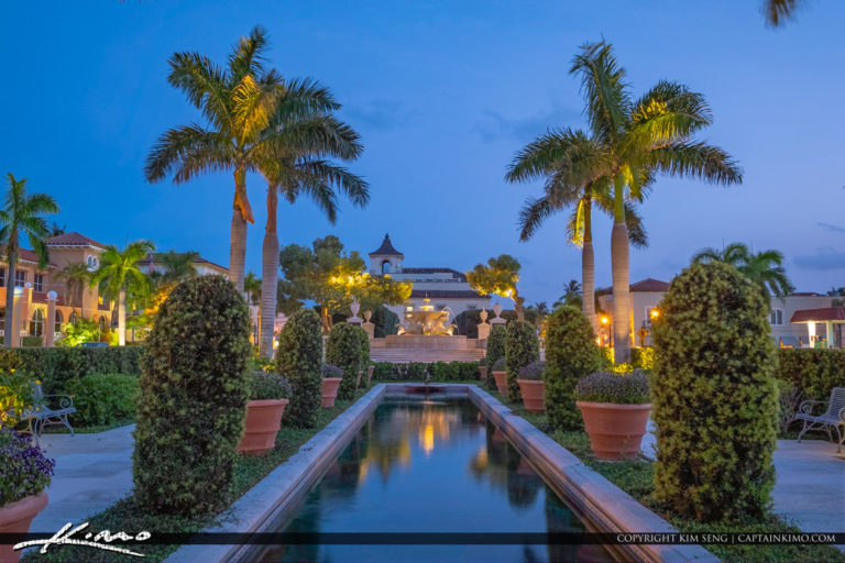 Palm Beach Historic Water Fountain Royal Stock Photo