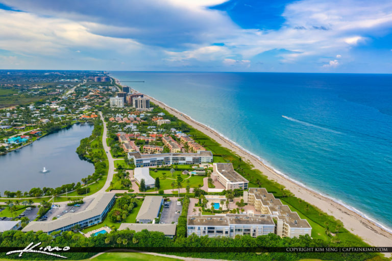 City of Juno Beach Aerial Waterfront Property Royal Stock Photo