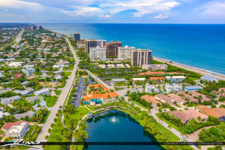City of Juno Beach Aerial Waterfront Property Royal Stock Photo