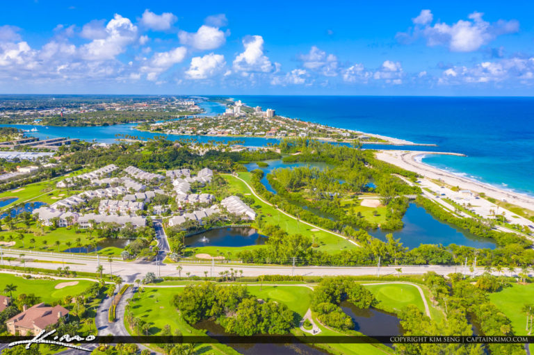 Jupiter Beach Florida Aerial Inlet Waterfront Property Condo Dub