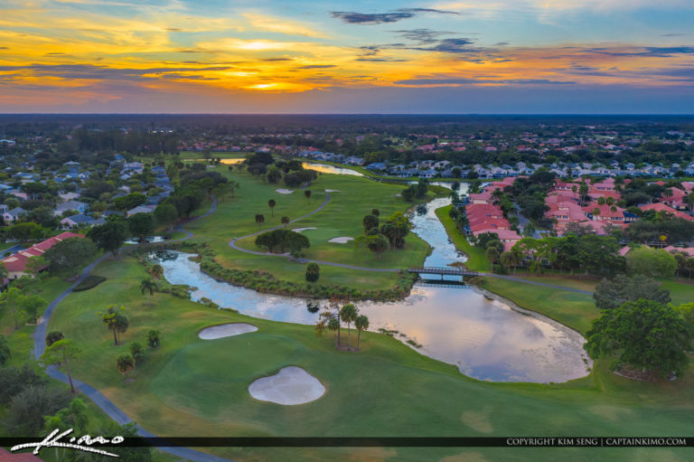 PGA National Aerial Country Club Golf Course Palm Beach Gardens Royal