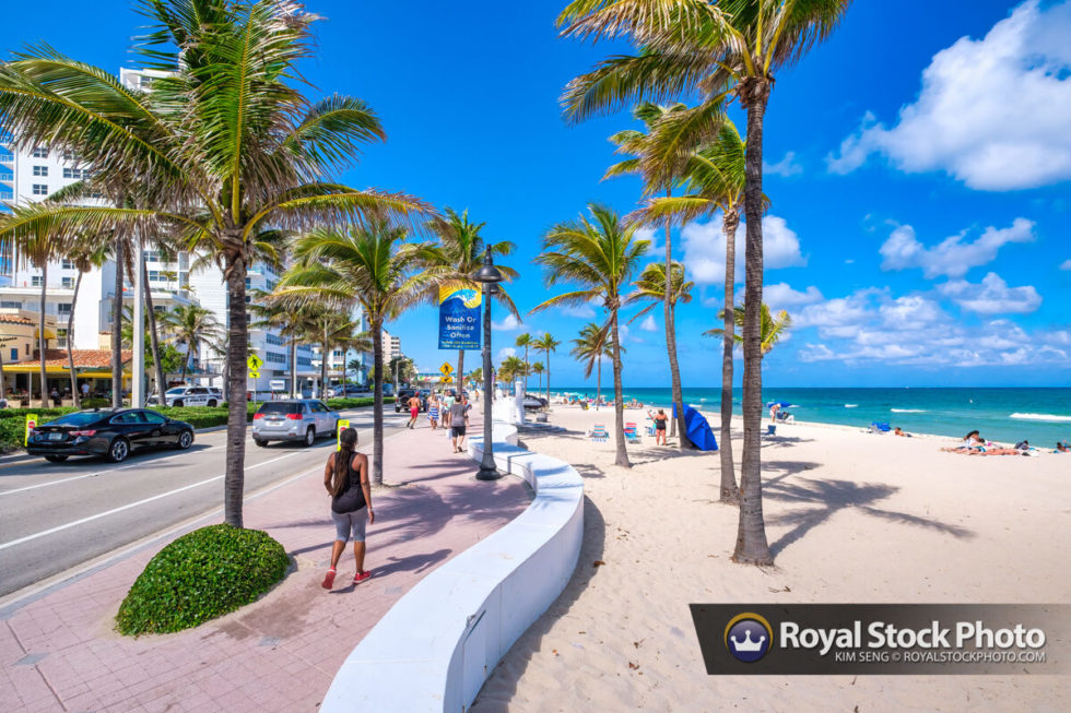People at the Beach Sebastian Street Beach Fort Lauderdale Royal Stock Photo