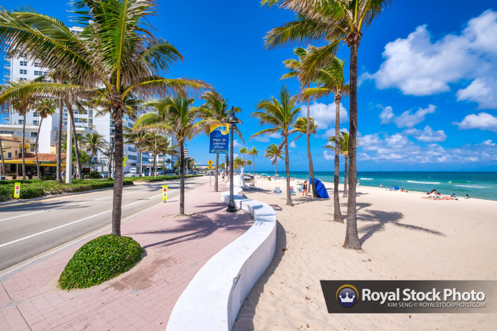 A1A Beach Road Sebastian Street Beach Fort Lauderdale Royal Stock Photo