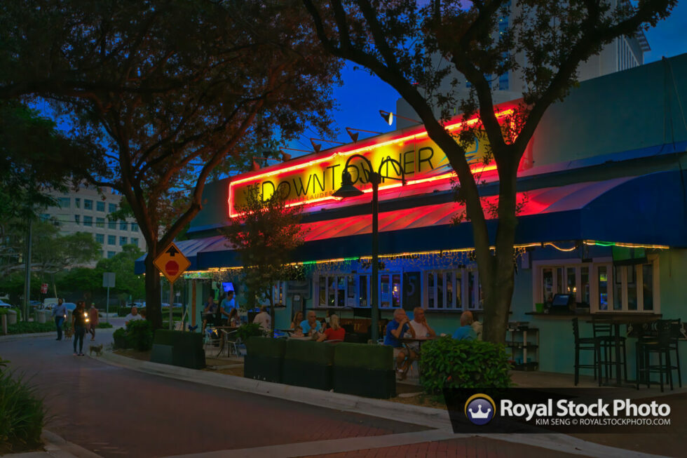 Downtown City Restaurant Fort Lauderdale Royal Stock Photo