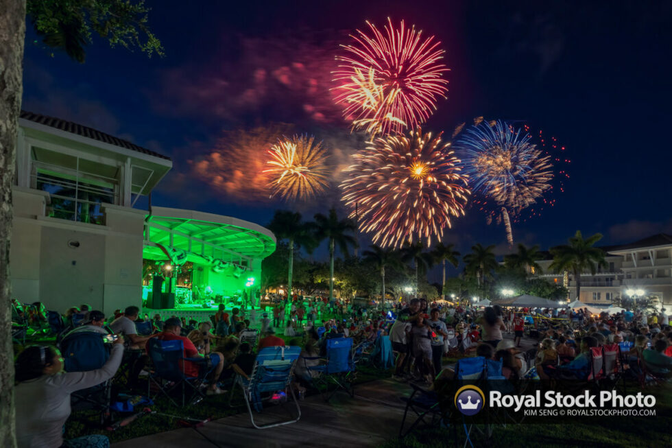 4th of July Fireworks Downtown Abacoa Amphitheater Jupiter Florida