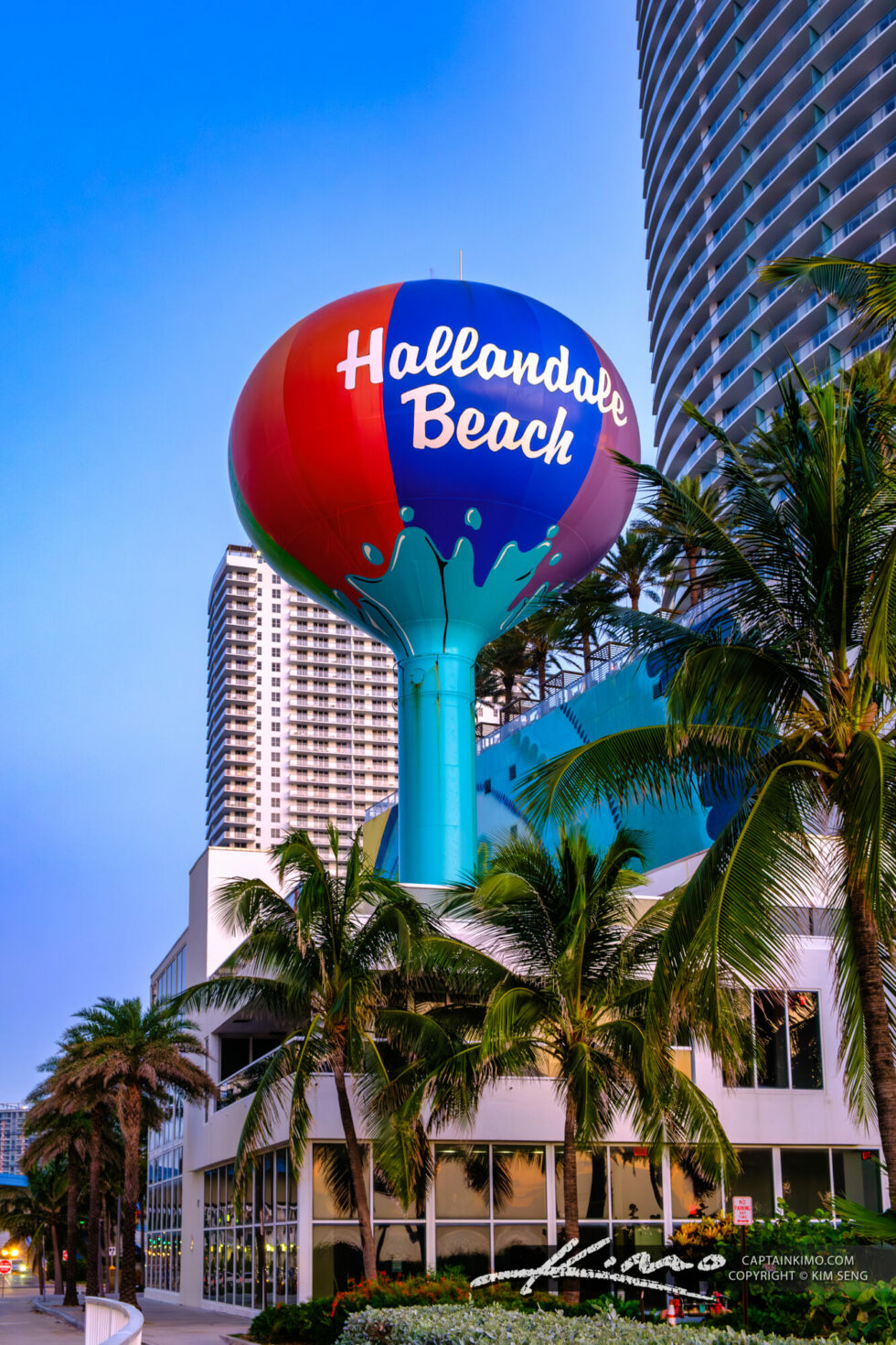 Iconic Beauty Hallandale Beach Water Tower Royal Stock Photo