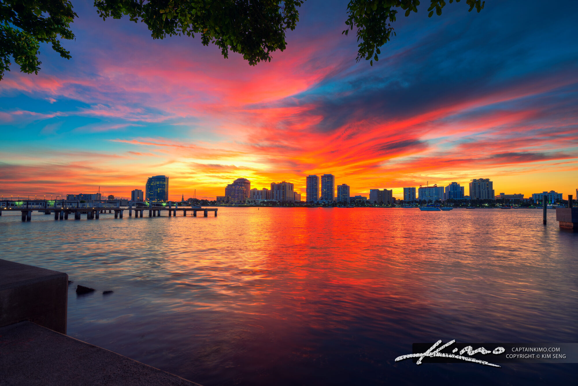 Sunset Blaze Over West Palm Beach