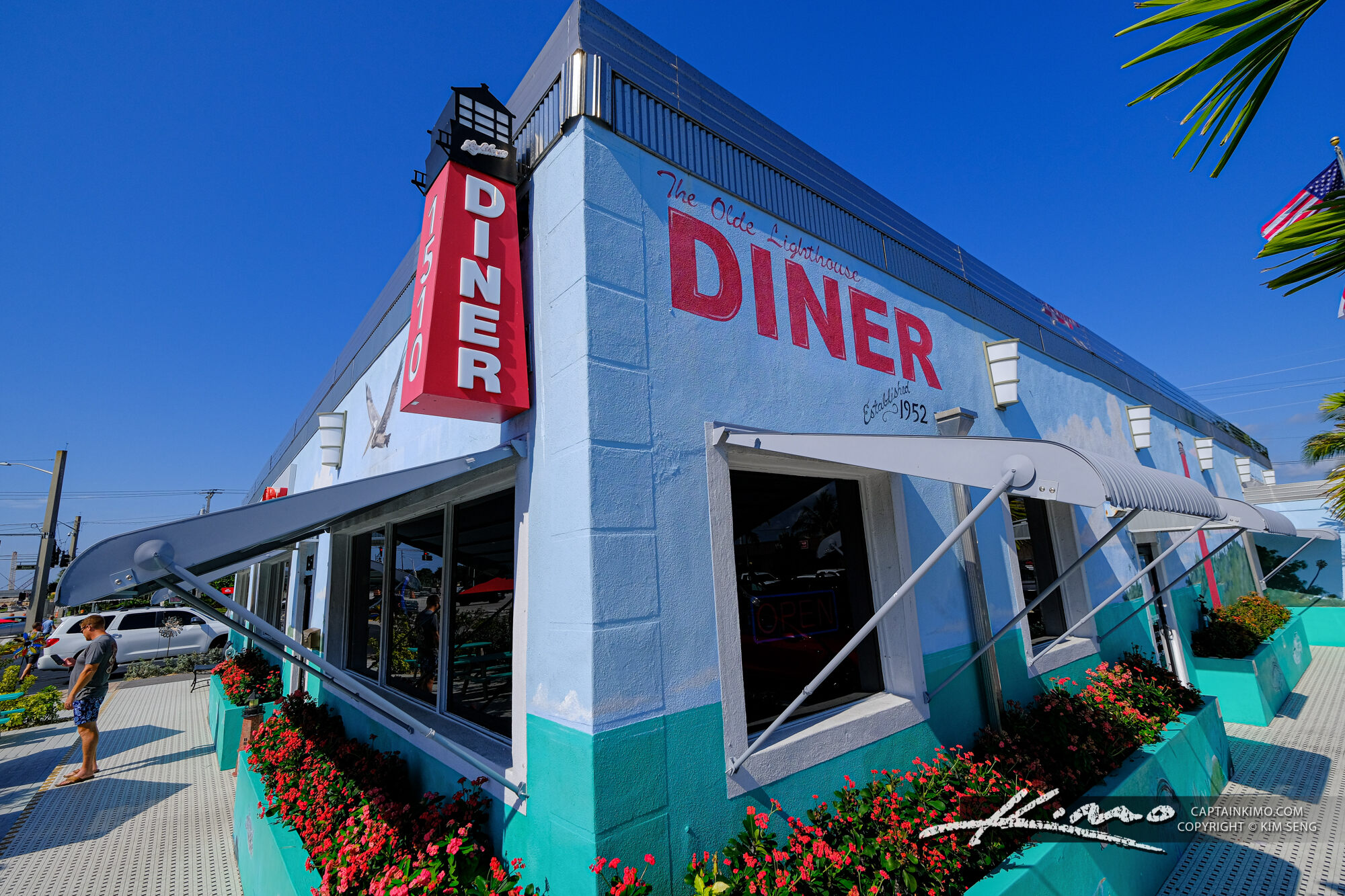 Lighthouse Diner Building Royal Stock Photo