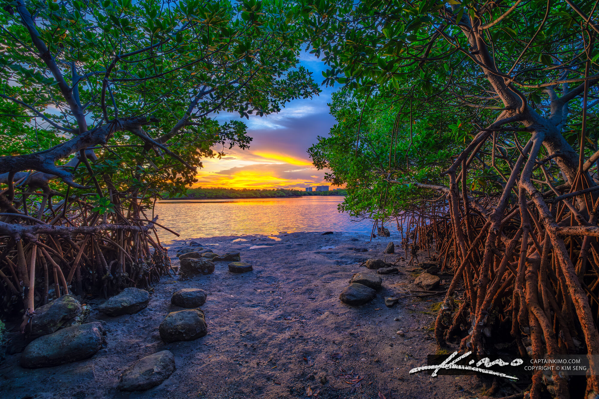Sunset Lake Worth Lagoon at Canoe Launch West Palm Beach