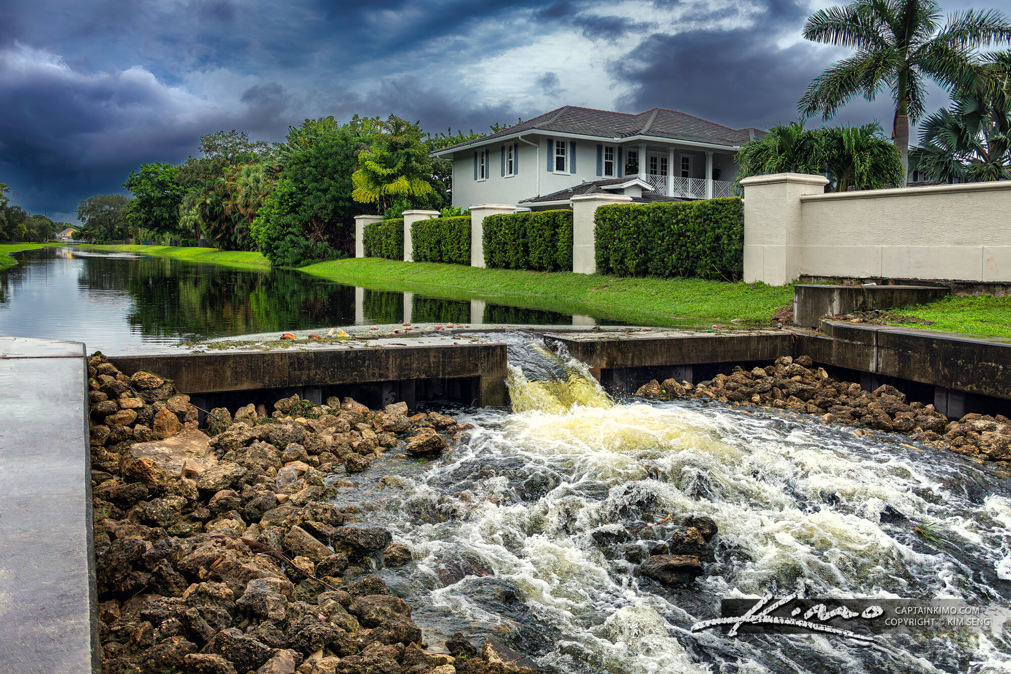 Canal Drainage at Palm Beach Gardens Florida