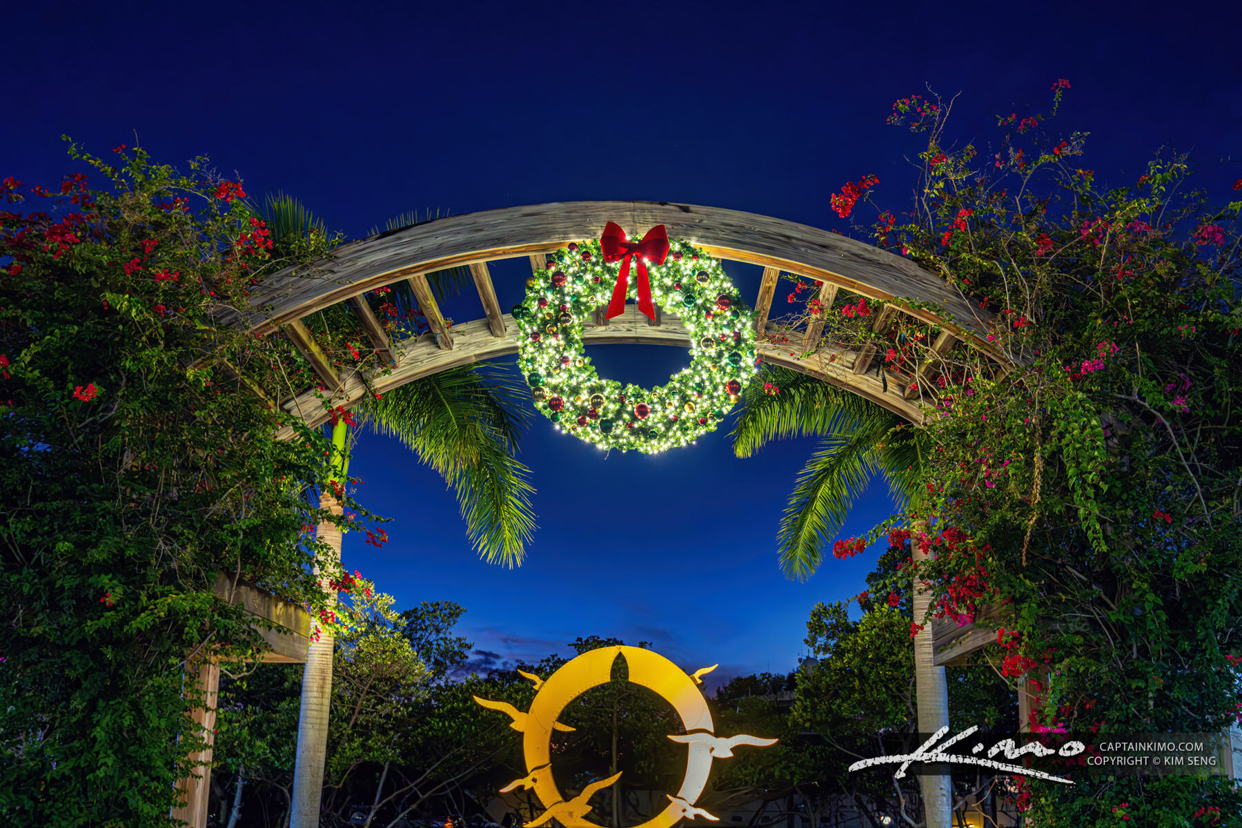 Wreath and Red Bow Harbourside Place 2024 Christmas