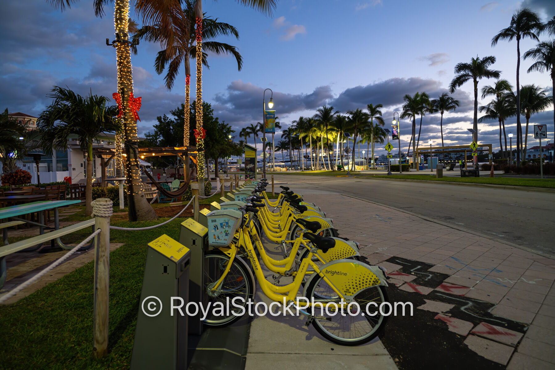 Sunday Morning Holiday Lights Brightline Bicycle West Palm Beach
