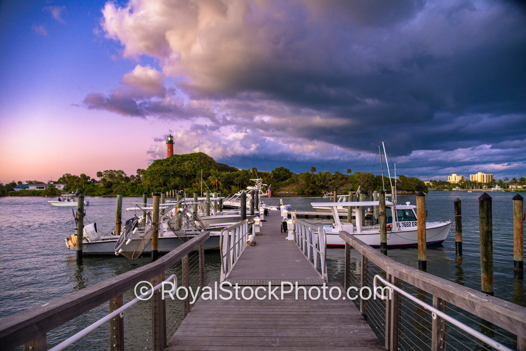 Fishing Boats at Dock Love Street Jupiter Florida