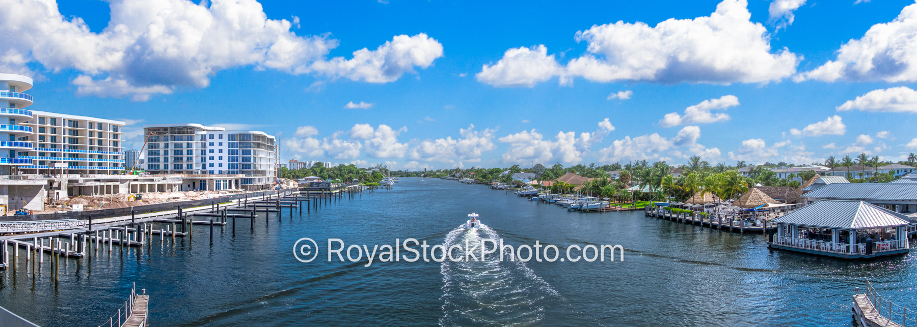 Panoramimc View Palm Beach Gardens Waterway