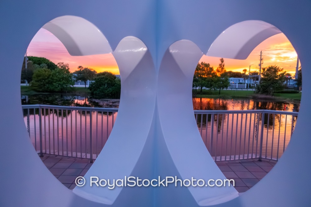 Sunset Colors Reveal the Garden Memorial Reflection in Palm Beach Gardens Florida on Burns Road 20250827