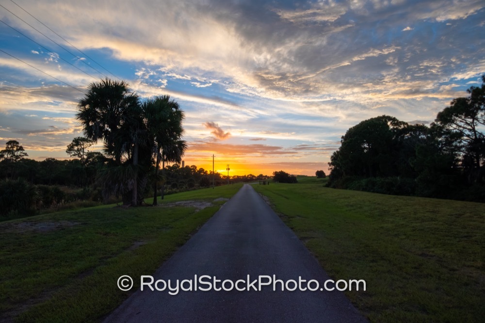 Evening Light Captures the Tranquil Path at Winding Waters Natural Area in West Palm Beach Florida on North Haverhill Road 20250927