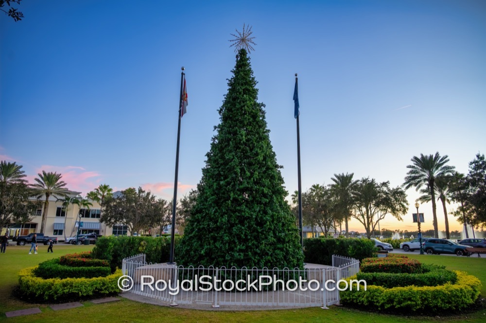 Explore the Joyful Holiday Displays at Tradition Square in Port St Lucie Florida During Sunset on Southwest Tradition Square 20251212
