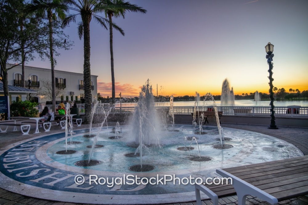 Captivating Sunset Views Surround Visitors at the Iconic Fountain in Tradition Square Port St Lucie on Southwest Tradition Square 20251212