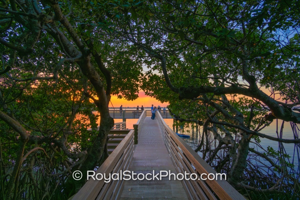Inviting Boardwalk Beckons Visitors to Sunset Reflections Over the Water at Bathtub Beach in Stuart Florida on Southeast Sailfish Point Boulevard 20251227