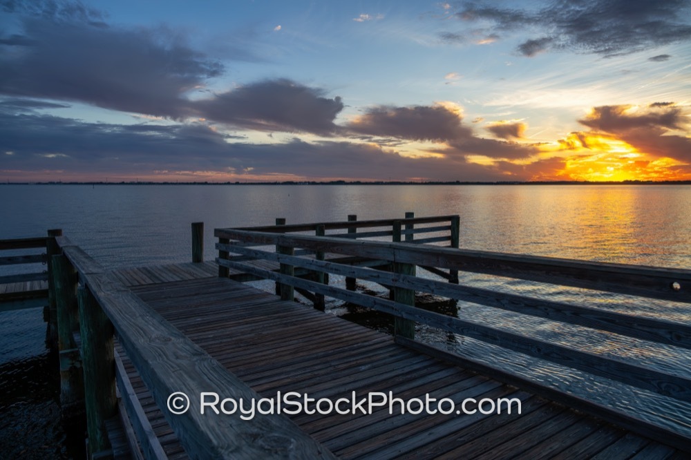 Architectural Harmony of Waterfront Living Highlighted by Vibrant Sunset at Melbourne Beach Pier on Riverside Drive 20260102