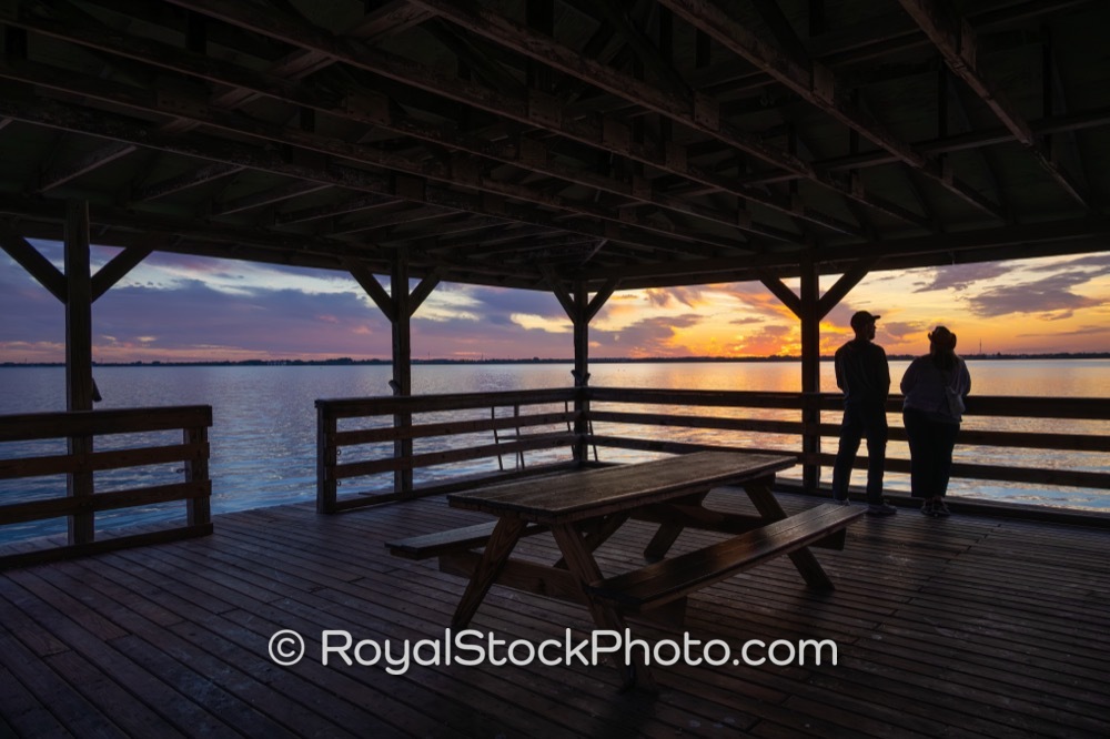 Site of Evening Gatherings Captures Community Spirit at Melbourne Beach Pier During Golden Hour on Riverside Drive 20260102
