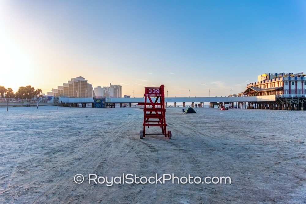 Iconic Daytona Beach Boardwalk Attracts Adventurous Visitors During Sunset Glow on South Atlantic Avenue 20250718