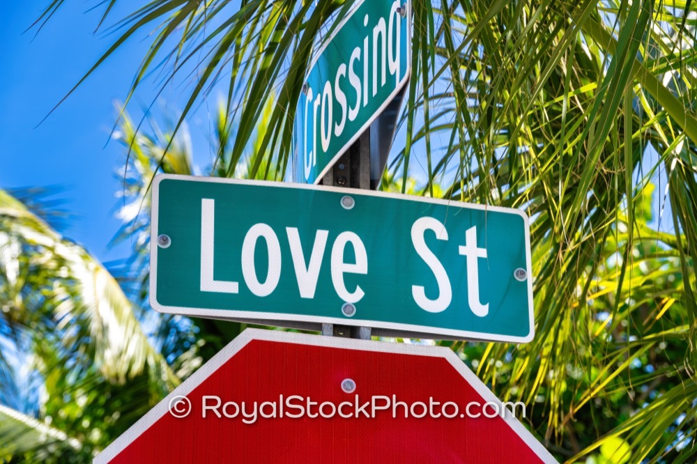 Love Street Sign Represents Vibrant Coastal Lifestyle in Jupiter Florida for Marketing Purposes on Lighthouse Road 20251121