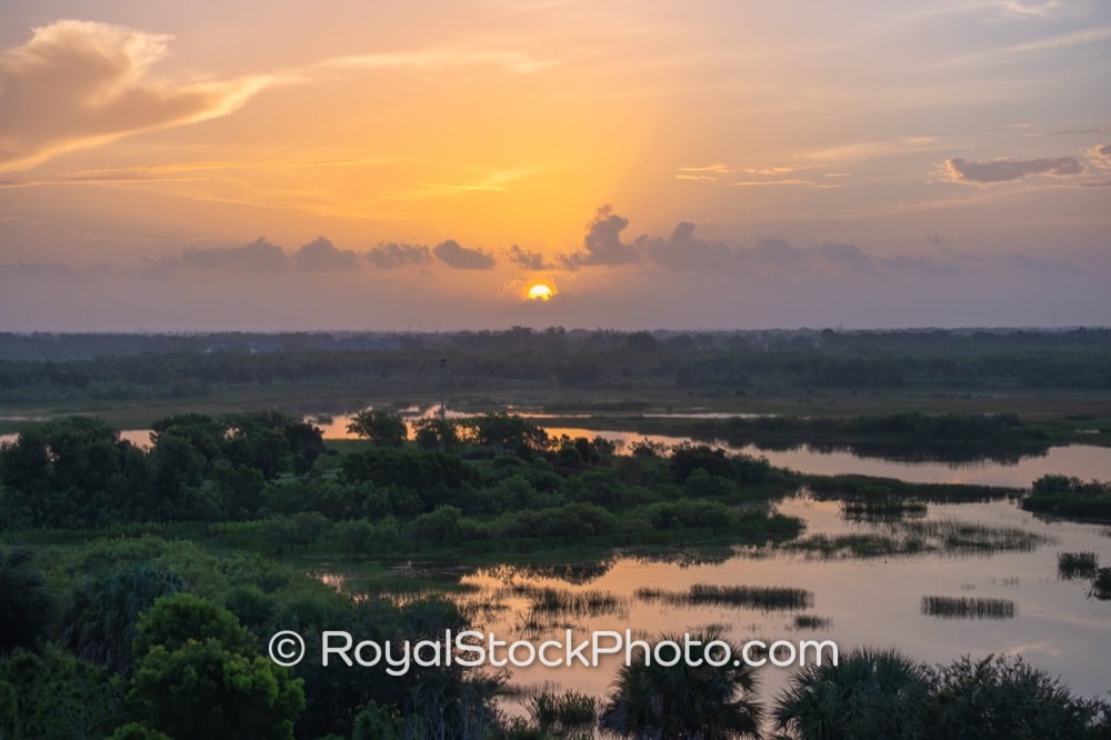 Vibrant Sunrise Over Marshlands Attracts Outdoor Enthusiasts to Wellington Environmental Preserve in Palm Beach County on Flying Cow Ranch Road 20190707