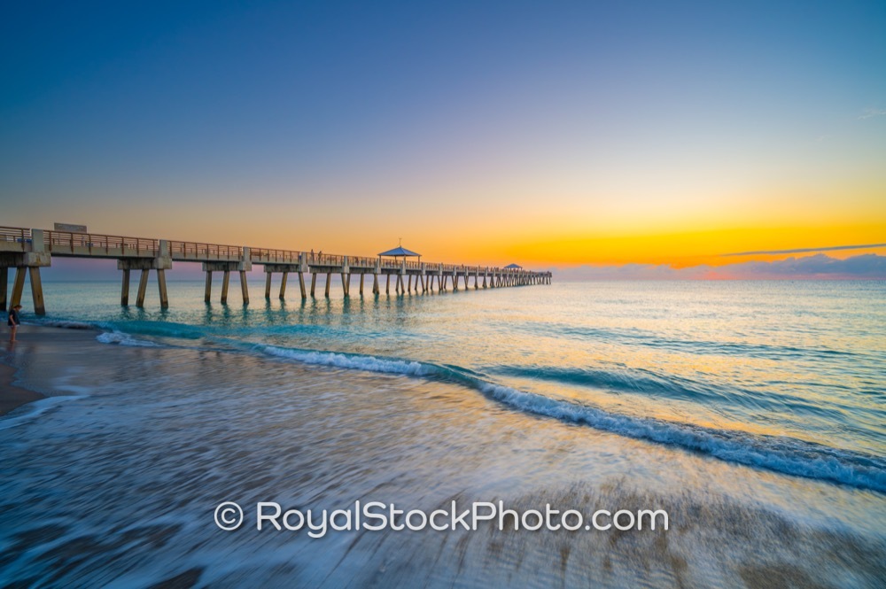 Sunrise Beach Activities Attract Early Morning Visitors to Juno Beach Pier on US Highway 1 20260328